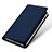 Coque Portefeuille Livre Cuir pour Samsung Galaxy A8 (2018) A530F Bleu Petit