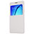 Coque Portefeuille Livre Cuir pour Samsung Galaxy On5 Pro Blanc Petit