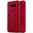 Coque Portefeuille Livre Cuir S01 pour Samsung Galaxy S8 Rouge