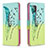 Coque Portefeuille Motif Fantaisie Livre Cuir Etui Clapet B01F pour Samsung Galaxy A42 5G Pastel Vert