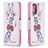 Coque Portefeuille Motif Fantaisie Livre Cuir Etui Clapet B01F pour Xiaomi Redmi Note 10S 4G Rose Petit