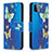 Coque Portefeuille Motif Fantaisie Livre Cuir Etui Clapet B03F pour Samsung Galaxy A22 5G Bleu Ciel