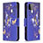 Coque Portefeuille Motif Fantaisie Livre Cuir Etui Clapet B03F pour Samsung Galaxy A22 5G Bleu Royal