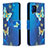 Coque Portefeuille Motif Fantaisie Livre Cuir Etui Clapet B03F pour Samsung Galaxy A42 5G Bleu Ciel
