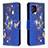 Coque Portefeuille Motif Fantaisie Livre Cuir Etui Clapet B03F pour Samsung Galaxy A42 5G Bleu Royal
