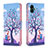 Coque Portefeuille Motif Fantaisie Livre Cuir Etui Clapet B03F pour Samsung Galaxy F04 Violet Clair