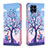 Coque Portefeuille Motif Fantaisie Livre Cuir Etui Clapet B03F pour Samsung Galaxy M53 5G Violet Clair Petit
