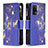 Coque Portefeuille Motif Fantaisie Livre Cuir Etui Clapet B04F pour Oppo F19 Pro Bleu Royal