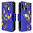 Coque Portefeuille Motif Fantaisie Livre Cuir Etui Clapet B04F pour Samsung Galaxy A20e Bleu Royal