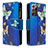 Coque Portefeuille Motif Fantaisie Livre Cuir Etui Clapet B04F pour Samsung Galaxy Note 20 Ultra 5G Bleu