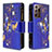 Coque Portefeuille Motif Fantaisie Livre Cuir Etui Clapet B04F pour Samsung Galaxy Note 20 Ultra 5G Bleu Royal