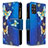 Coque Portefeuille Motif Fantaisie Livre Cuir Etui Clapet B04F pour Samsung Galaxy S20 Plus 5G Bleu