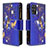 Coque Portefeuille Motif Fantaisie Livre Cuir Etui Clapet B04F pour Samsung Galaxy S20 Plus 5G Bleu Royal