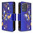 Coque Portefeuille Motif Fantaisie Livre Cuir Etui Clapet B04F pour Samsung Galaxy S20 Ultra Bleu Royal