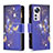 Coque Portefeuille Motif Fantaisie Livre Cuir Etui Clapet B04F pour Xiaomi Mi 12S 5G Bleu Royal