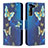Coque Portefeuille Motif Fantaisie Livre Cuir Etui Clapet B09F pour Samsung Galaxy S24 5G Bleu