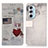 Coque Portefeuille Motif Fantaisie Livre Cuir Etui Clapet D02Y pour Motorola Moto Edge Plus (2022) 5G Vin Rouge