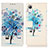 Coque Portefeuille Motif Fantaisie Livre Cuir Etui Clapet D02Y pour Samsung Galaxy A23s Bleu Petit