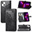 Coque Portefeuille Motif Fantaisie Livre Cuir Etui Clapet H06 pour Apple iPhone 14 Petit