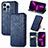 Coque Portefeuille Motif Fantaisie Livre Cuir Etui Clapet H15 pour Apple iPhone 15 Pro Petit