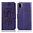 Coque Portefeuille Motif Fantaisie Livre Cuir Etui Clapet JX1 pour Samsung Galaxy F42 5G Violet