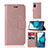 Coque Portefeuille Motif Fantaisie Livre Cuir Etui Clapet JX1 pour Samsung Galaxy S20 FE 5G Or Rose