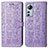 Coque Portefeuille Motif Fantaisie Livre Cuir Etui Clapet L01 pour Xiaomi Mi 12 Pro 5G Violet