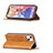 Coque Portefeuille Motif Fantaisie Livre Cuir Etui Clapet L04 pour Apple iPhone 14 Jaune Petit