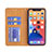 Coque Portefeuille Motif Fantaisie Livre Cuir Etui Clapet L04 pour Apple iPhone 14 Jaune Petit