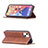 Coque Portefeuille Motif Fantaisie Livre Cuir Etui Clapet L04 pour Apple iPhone 14 Marron Petit