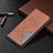 Coque Portefeuille Motif Fantaisie Livre Cuir Etui Clapet L04 pour Apple iPhone 14 Marron Petit