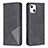 Coque Portefeuille Motif Fantaisie Livre Cuir Etui Clapet L04 pour Apple iPhone 14 Noir