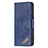 Coque Portefeuille Motif Fantaisie Livre Cuir Etui Clapet L05 pour Apple iPhone 14 Bleu Petit