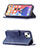 Coque Portefeuille Motif Fantaisie Livre Cuir Etui Clapet L05 pour Apple iPhone 14 Bleu Petit