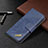 Coque Portefeuille Motif Fantaisie Livre Cuir Etui Clapet L05 pour Apple iPhone 14 Bleu Petit