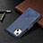 Coque Portefeuille Motif Fantaisie Livre Cuir Etui Clapet L05 pour Apple iPhone 14 Bleu Petit