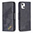 Coque Portefeuille Motif Fantaisie Livre Cuir Etui Clapet L05 pour Apple iPhone 14 Noir