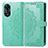 Coque Portefeuille Motif Fantaisie Livre Cuir Etui Clapet pour Oppo A38 Vert Petit