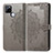 Coque Portefeuille Motif Fantaisie Livre Cuir Etui Clapet pour Realme Q2i 5G Gris