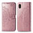 Coque Portefeuille Motif Fantaisie Livre Cuir Etui Clapet pour Samsung Galaxy A21 SC-42A Or Rose