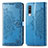 Coque Portefeuille Motif Fantaisie Livre Cuir Etui Clapet pour Samsung Galaxy A70S Bleu
