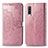 Coque Portefeuille Motif Fantaisie Livre Cuir Etui Clapet pour Samsung Galaxy A70S Or Rose