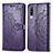 Coque Portefeuille Motif Fantaisie Livre Cuir Etui Clapet pour Samsung Galaxy A70S Violet
