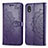 Coque Portefeuille Motif Fantaisie Livre Cuir Etui Clapet pour Samsung Galaxy M01 Core Violet