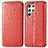 Coque Portefeuille Motif Fantaisie Livre Cuir Etui Clapet pour Samsung Galaxy S24 Ultra 5G Rouge