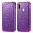 Coque Portefeuille Motif Fantaisie Livre Cuir Etui Clapet S01D pour Samsung Galaxy M11 Violet