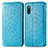 Coque Portefeuille Motif Fantaisie Livre Cuir Etui Clapet S01D pour Sony Xperia Ace II SO-41B Bleu Petit