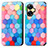 Coque Portefeuille Motif Fantaisie Livre Cuir Etui Clapet S02D pour Realme C55 Colorful Petit