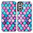 Coque Portefeuille Motif Fantaisie Livre Cuir Etui Clapet S02D pour Samsung Galaxy S21 Plus 5G Violet