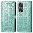 Coque Portefeuille Motif Fantaisie Livre Cuir Etui Clapet S03D pour Huawei Honor 80 Pro 5G Vert